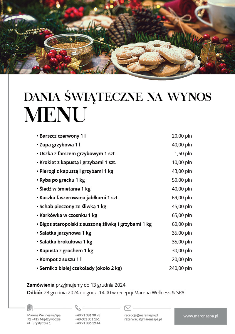 Potrawy świąteczne na wynos - Marena